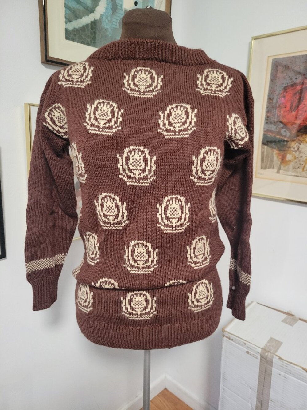 Vintage 1950's Wool Sweater by Glenlivet Size Small